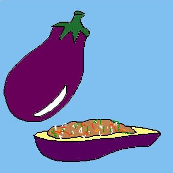 gefüllte Aubergine