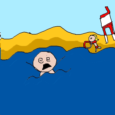 spiral, sink, lifeguard