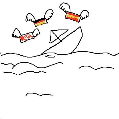 mit fliegenden Fahnen untergehen