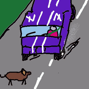 Wildschwein, Sicherheitsgurt, Sieben