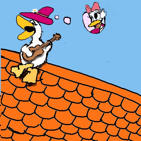 Dach, Donald, Damenhut, Daisy von ich, mutter & kotzbroeckle
