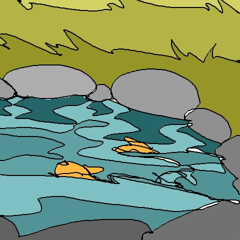 fishpond (5 strokes)