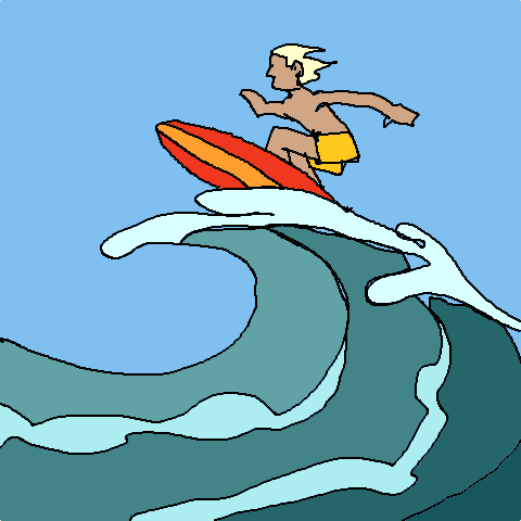 human surfer (2words)