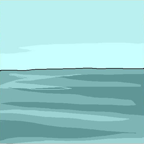sea (5 strokes)