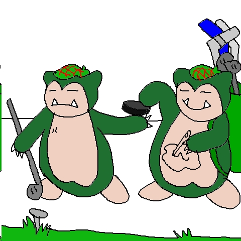 puck, needle, caddy