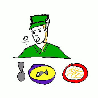 Polizistin, Fischsuppe, Nudel