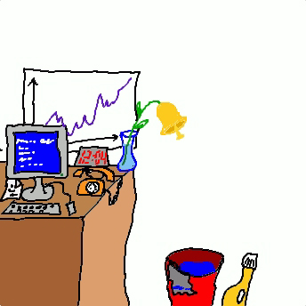 Büro, Glockenblume, Putzlappen