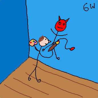 den Teufel an die Wand malen