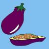 gefüllte Aubergine