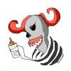 skeleton, demon, paste