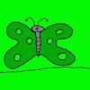 Schraube, Schmetterling, Grün